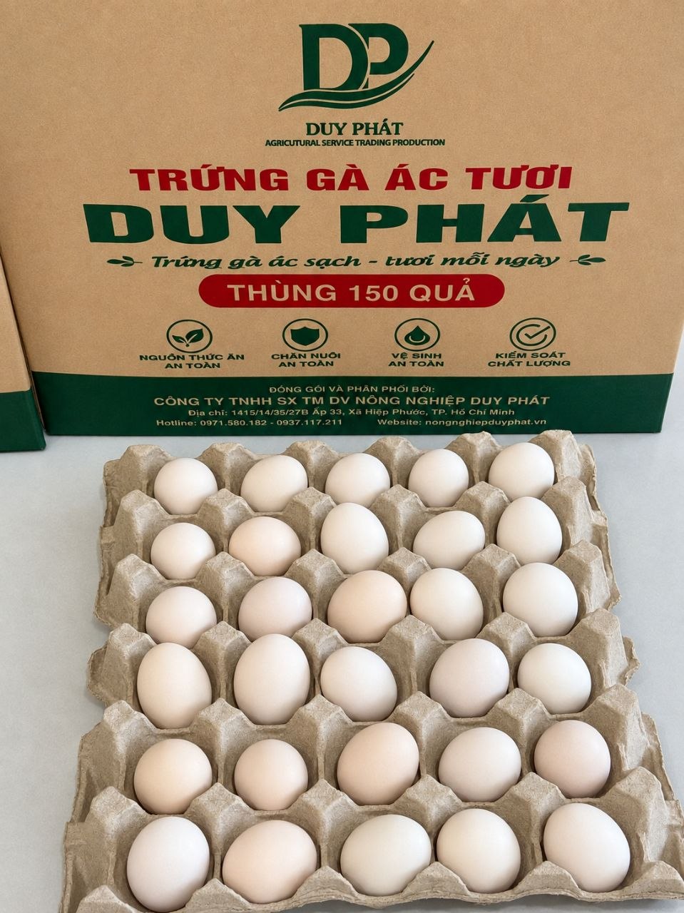 Hình đóng gói trứng thùng 150 trứng và vỉ 30 trứng